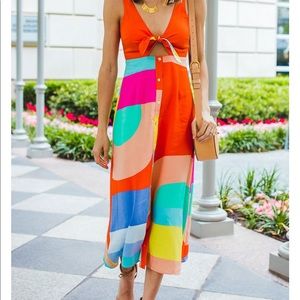 INSPIRED MARA HOFFMAN COLOR BLOCK DRESS